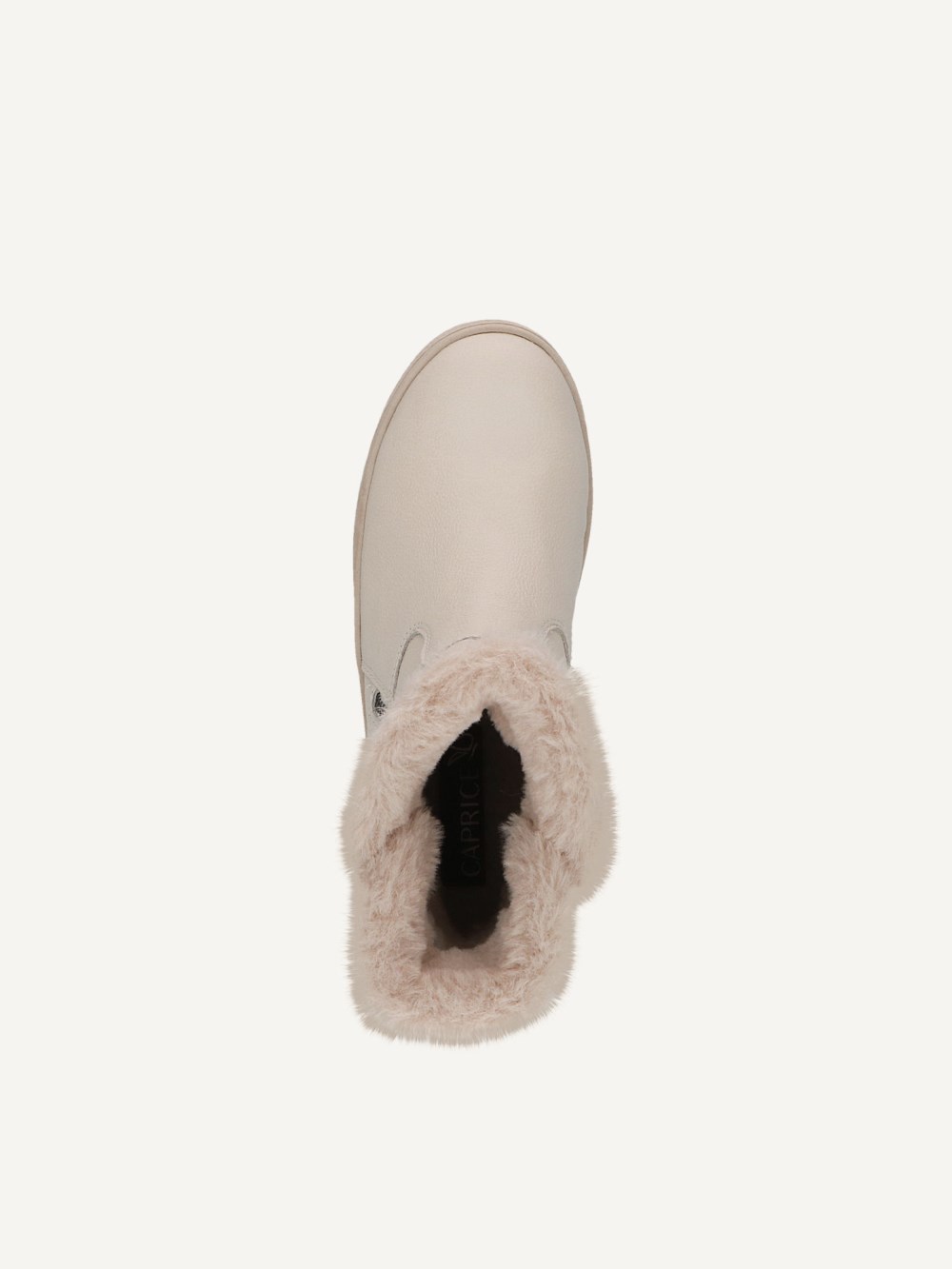 Caprice Stiefelette - Cremefarbenes Nappaleder