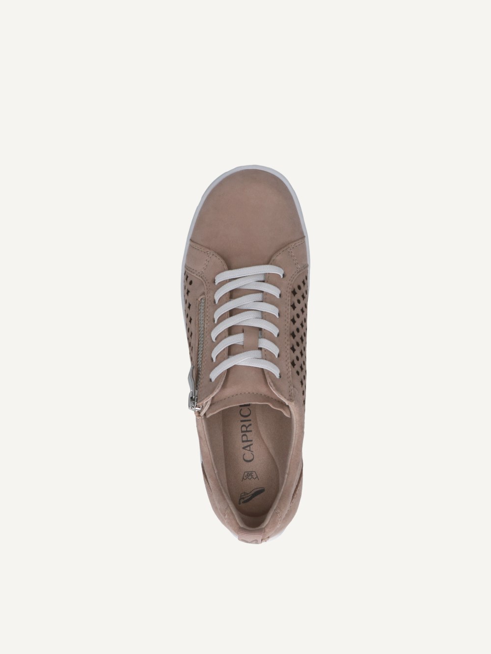 Caprice Sneaker - Sandfarbenes Wildleder