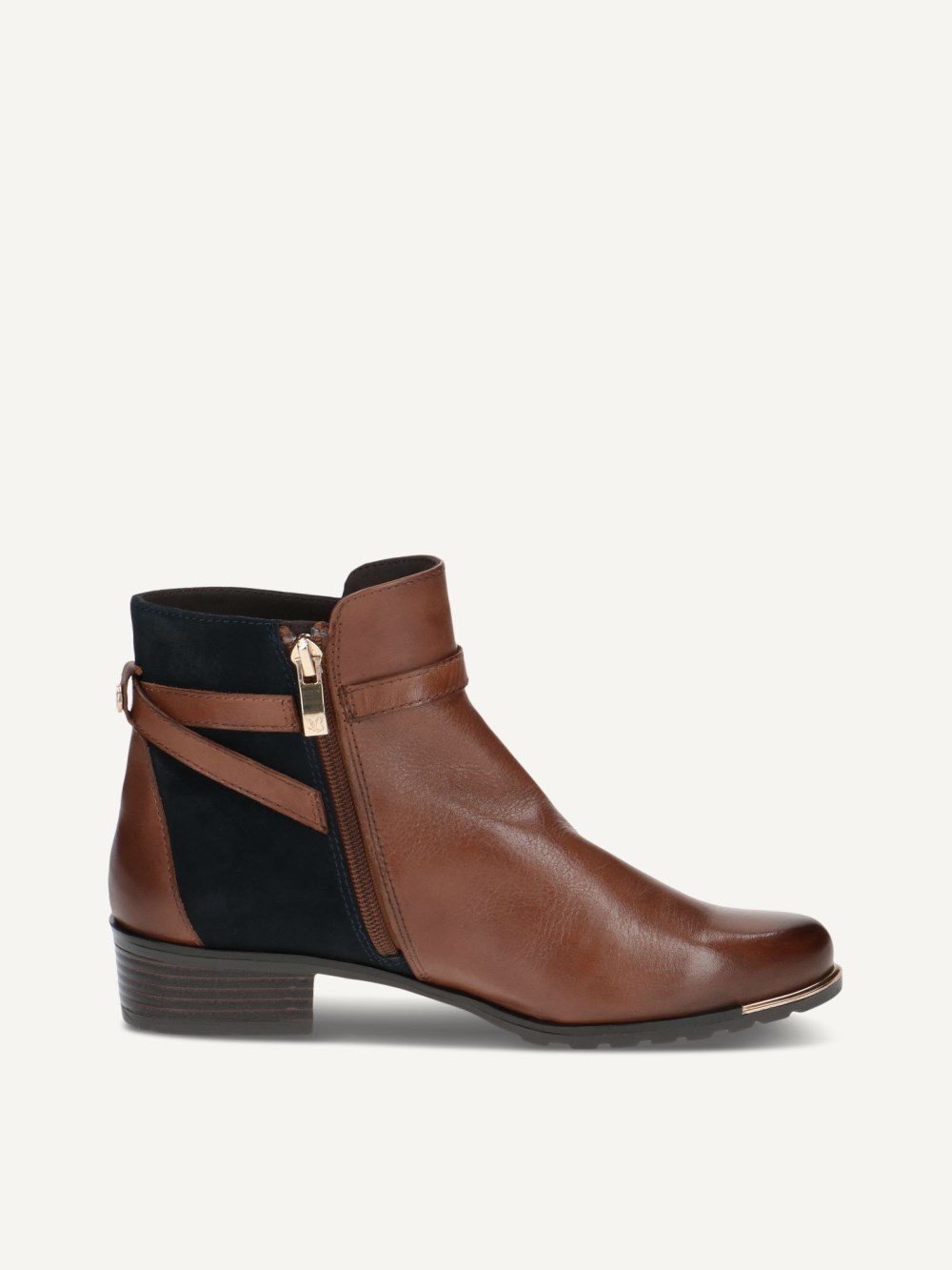 Caprice Stiefelette - Cognacfarbenes Comb