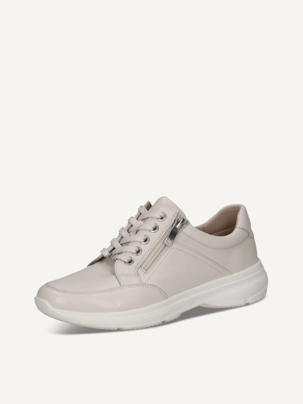 Caprice Sneaker - Cremeweißes Nappaleder