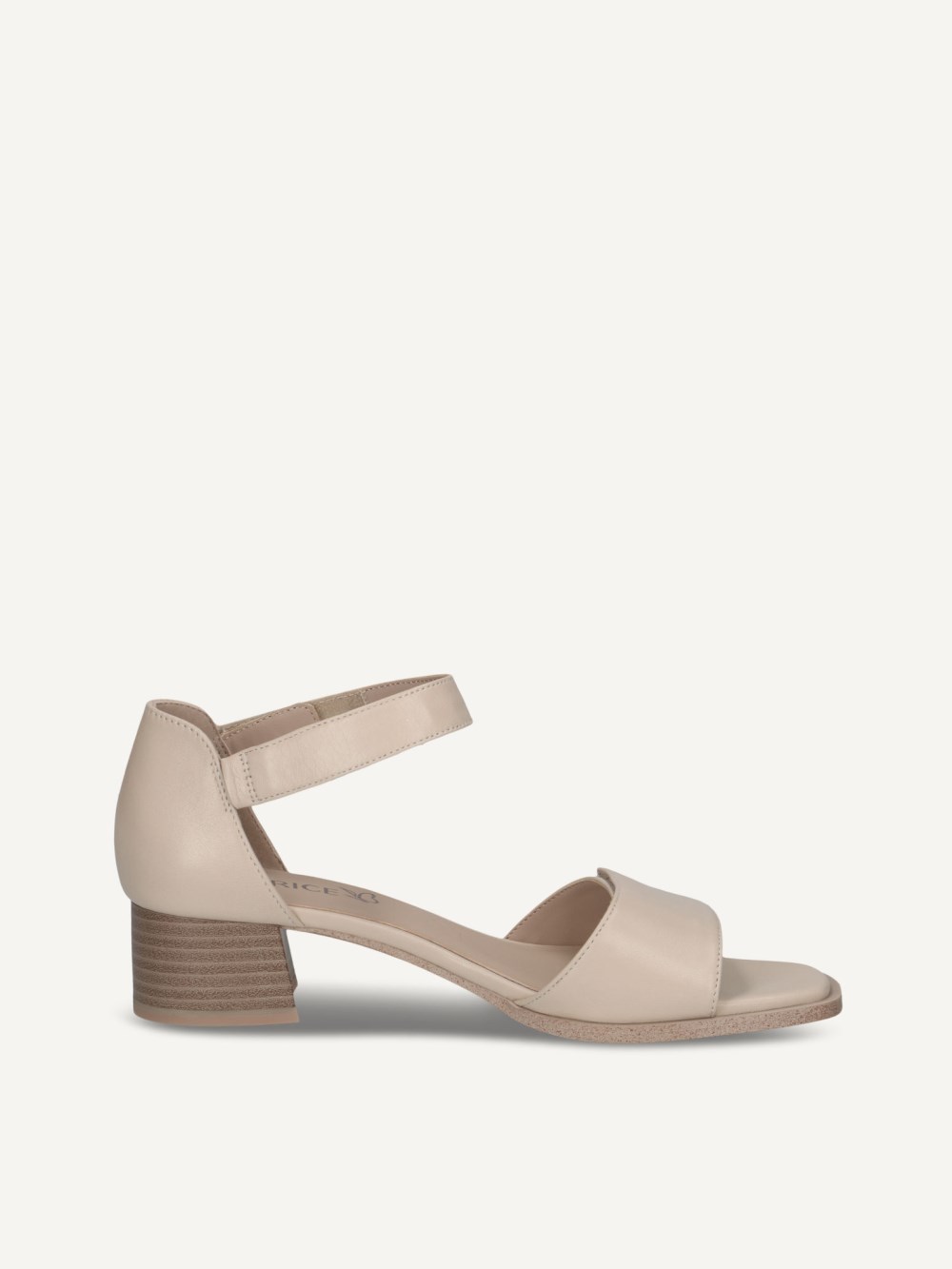 Caprice Sandalette - Cremeweißes Nappaleder