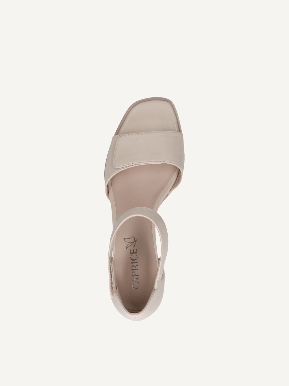 Caprice Sandalette - Cremeweißes Nappaleder