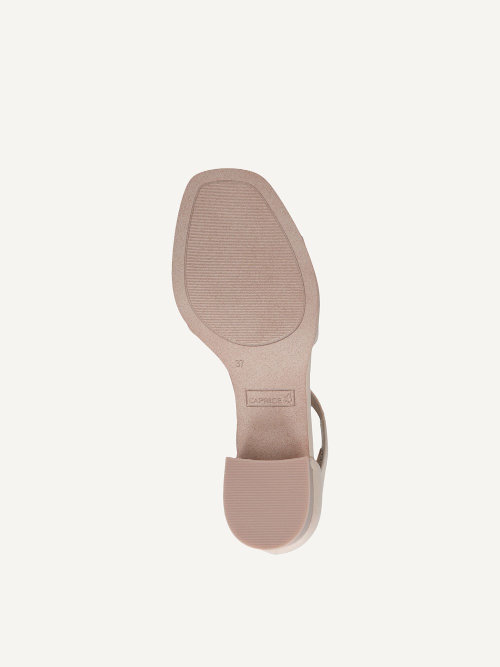 Caprice Sandalette - Cremeweißes Nappaleder