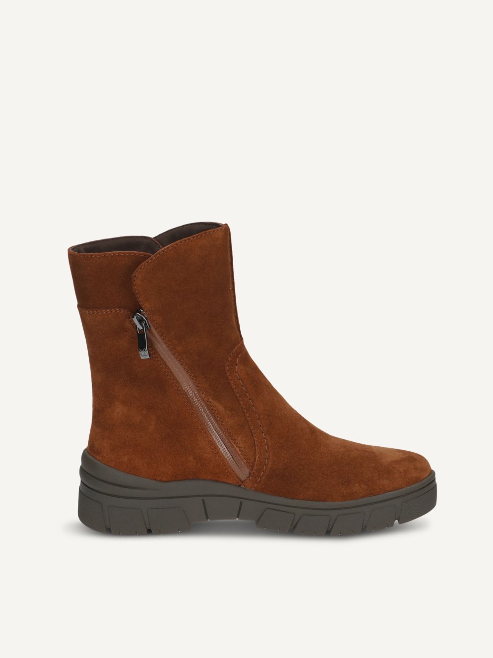 Caprice Stiefelette - Nussfarbenes Wildleder