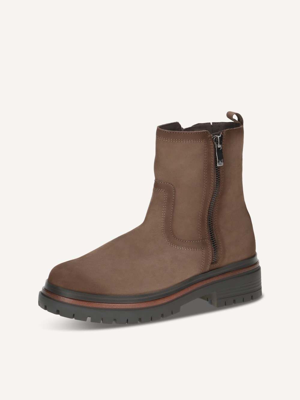 Caprice Stiefelette - Taupefarbenes Nubukleder