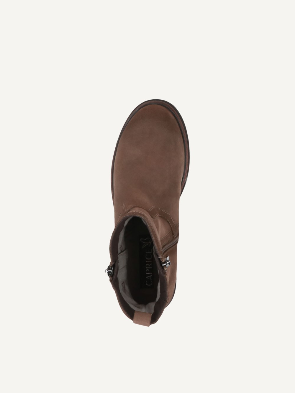 Caprice Stiefelette - Taupefarbenes Nubukleder