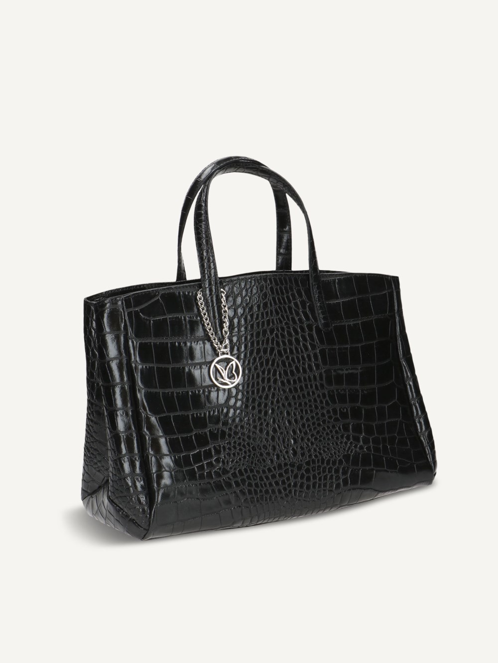 Caprice Handtasche - Schwarzes Reptilienleder