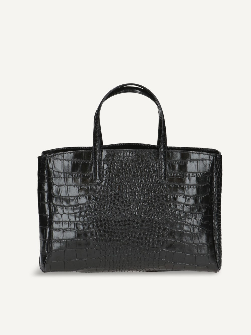 Caprice Handtasche - Schwarzes Reptilienleder