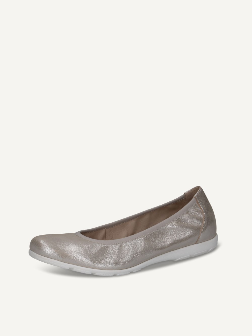 Caprice Ballerina - Taupe Metallic
