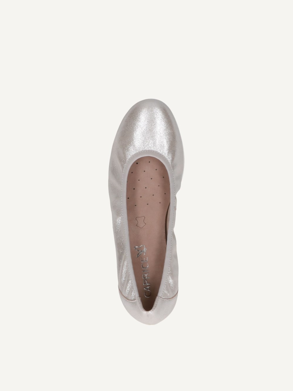 Caprice Ballerina - Taupe Metallic