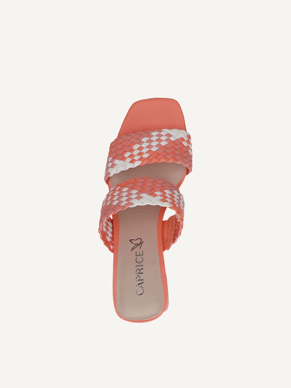 Caprice Pantolette - Orangefarbener Kamm