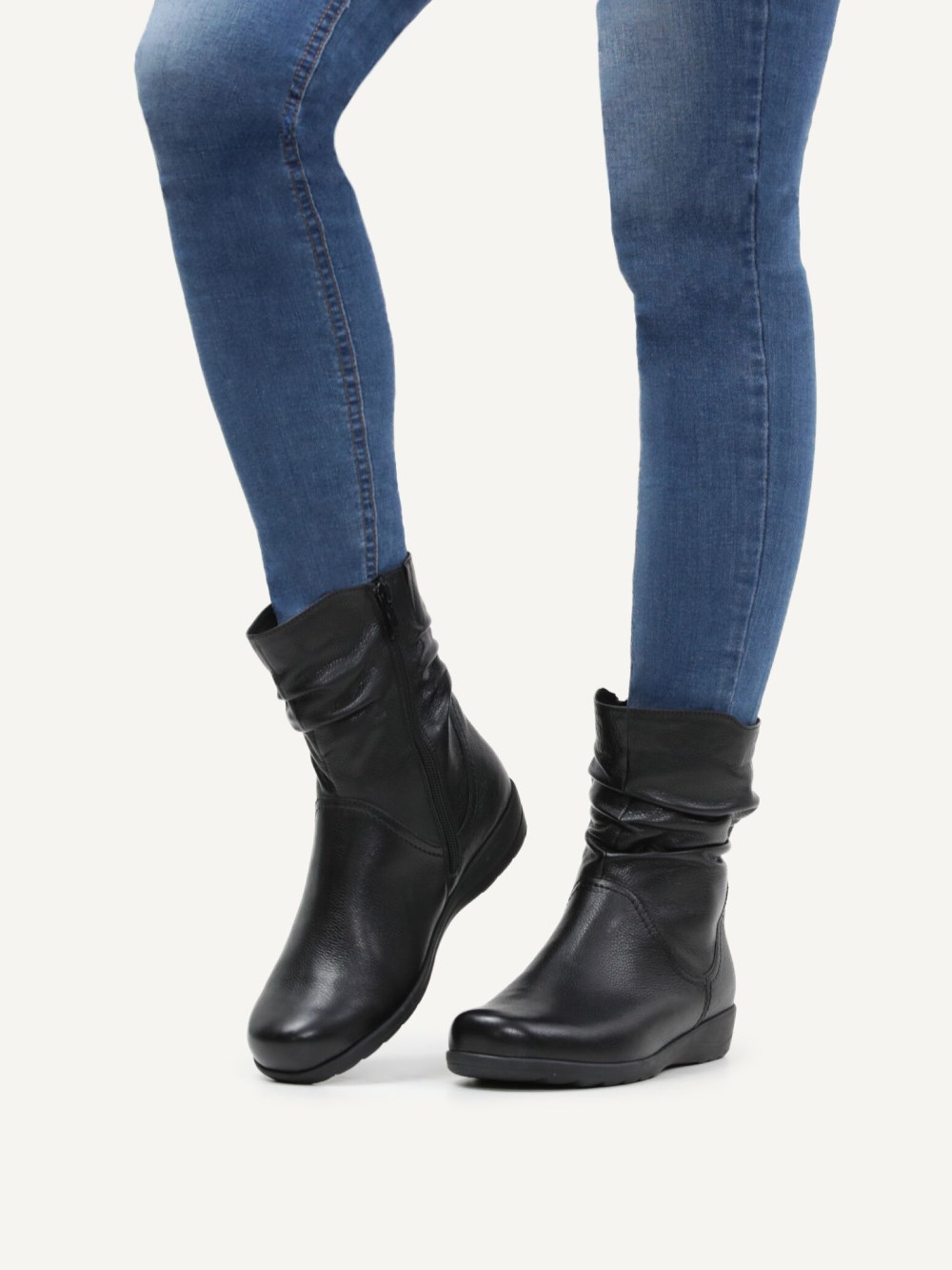 Caprice Stiefelette - Schwarzes Nappaleder