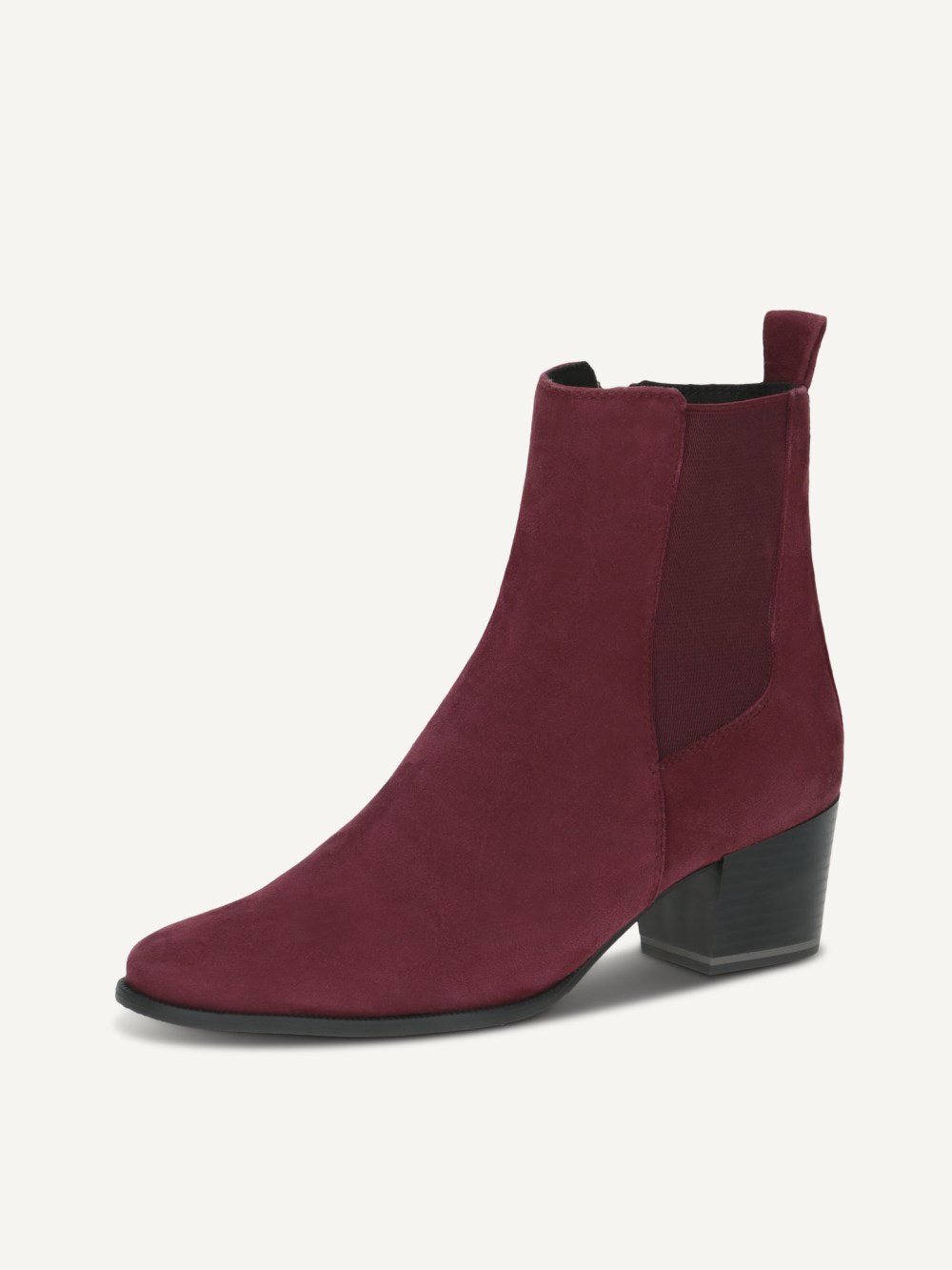 Caprice Stiefelette - Bordeauxfarbenes Wildleder