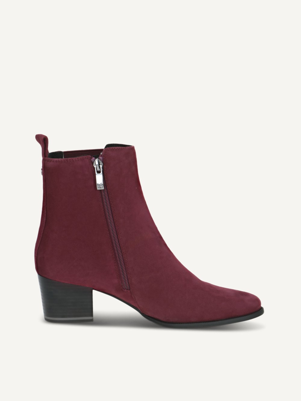 Caprice Stiefelette - Bordeauxfarbenes Wildleder