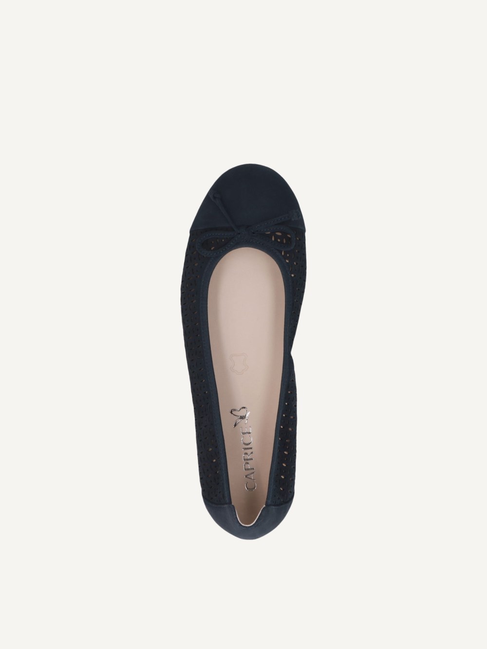Caprice Ballerina - Ozeanfarbenes Wildleder