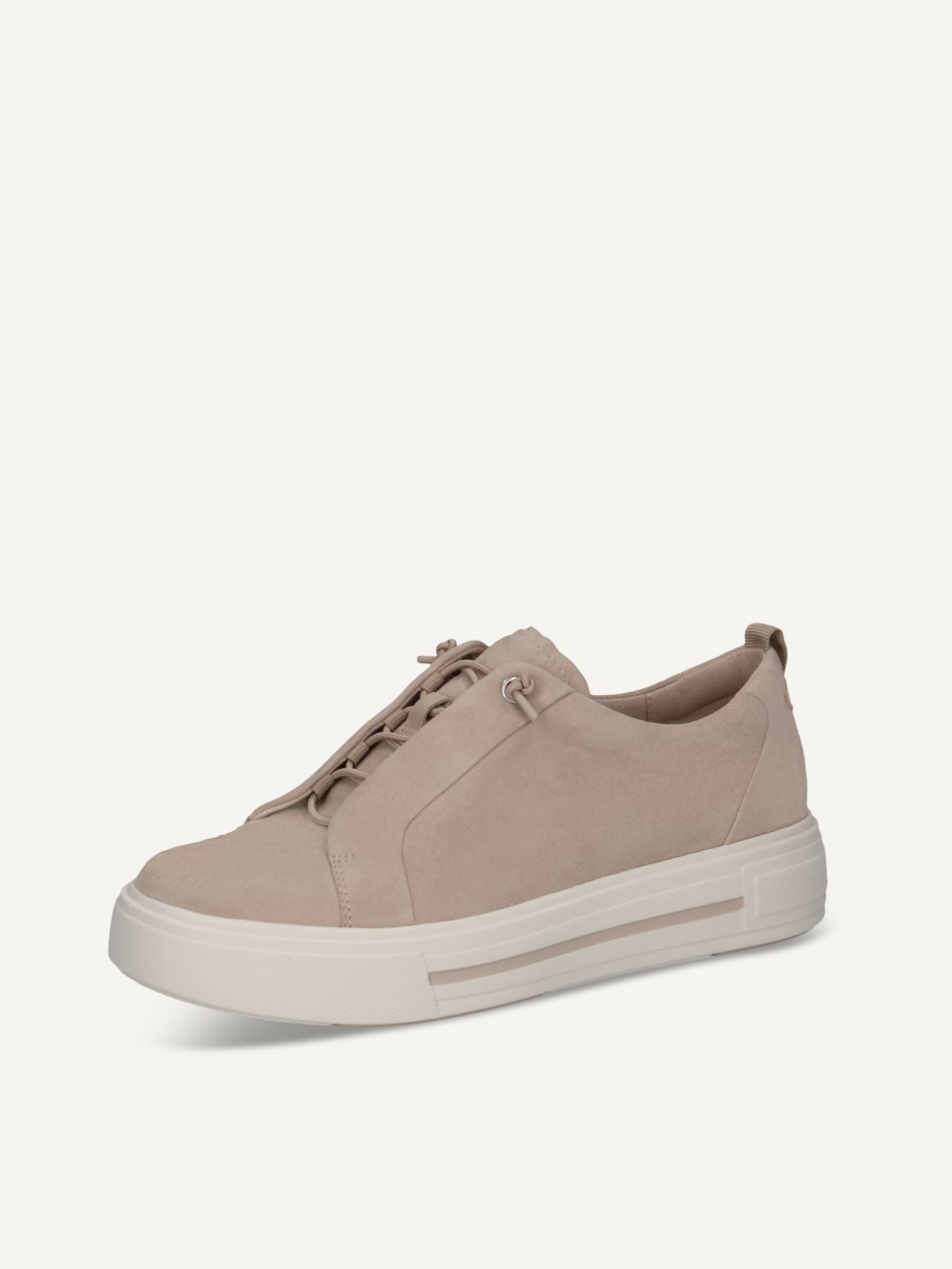 Caprice Sneaker - Sandfarbenes Wildleder