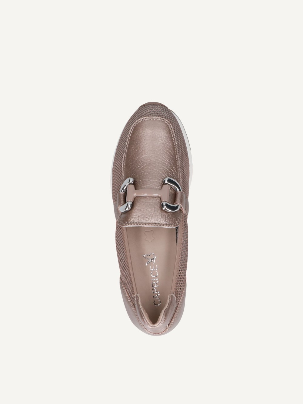 Caprice Slipper - Bronzefarbenes Kammleder