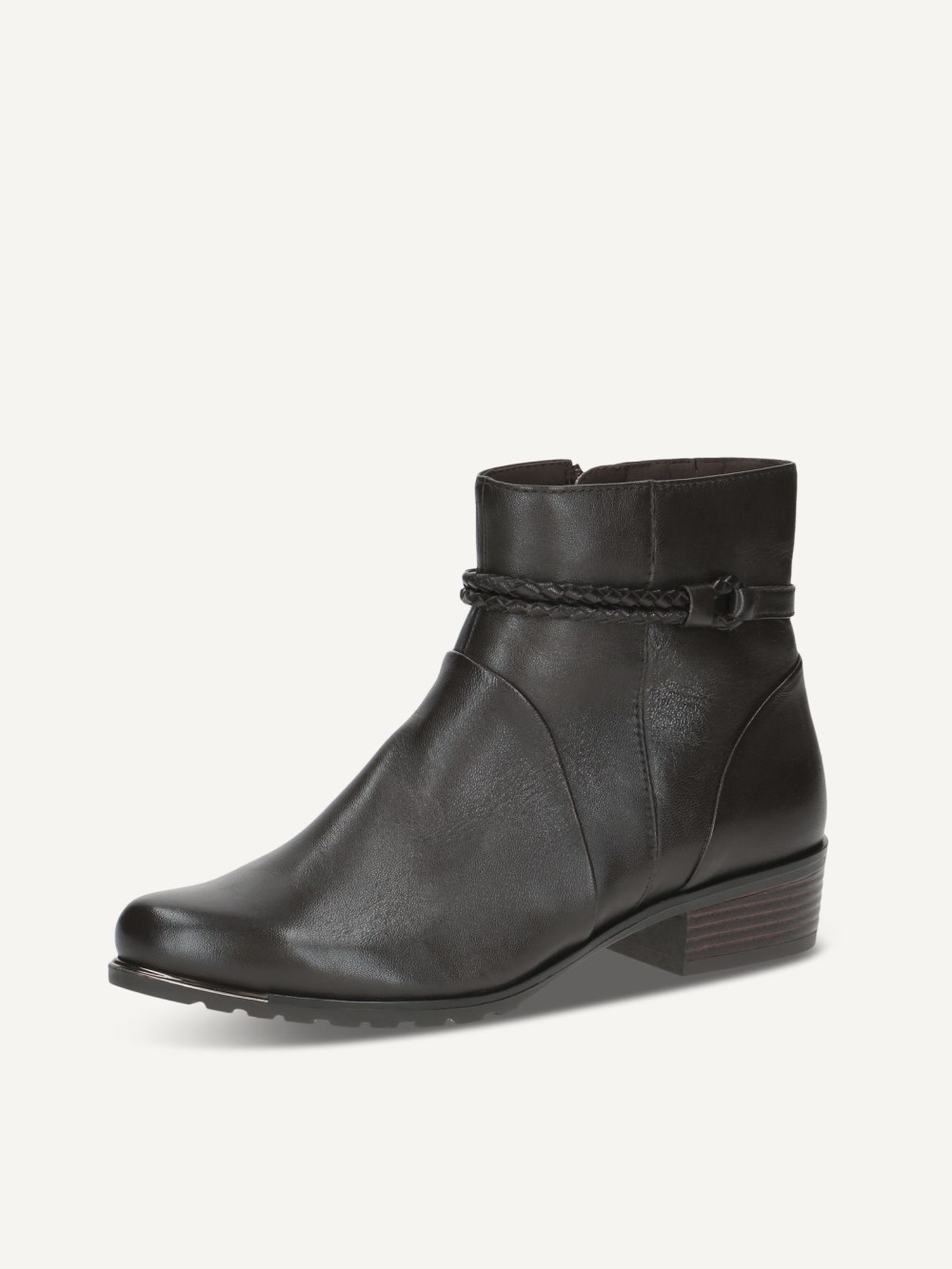 Caprice Stiefelette - Dunkelbraunes Nappaleder
