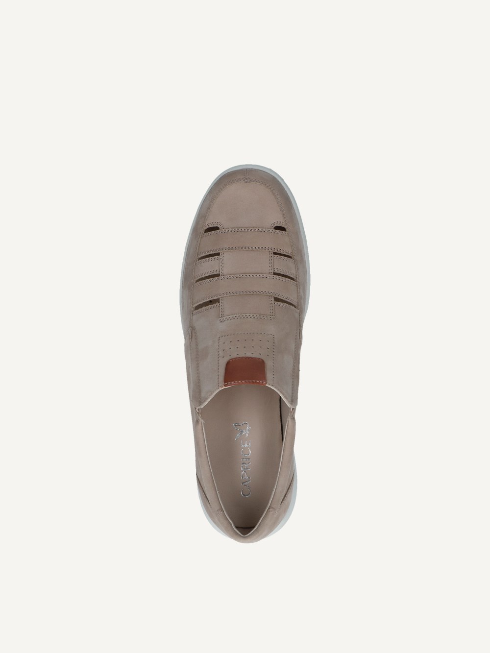Caprice Slipper - Taupefarbenes Kammleder