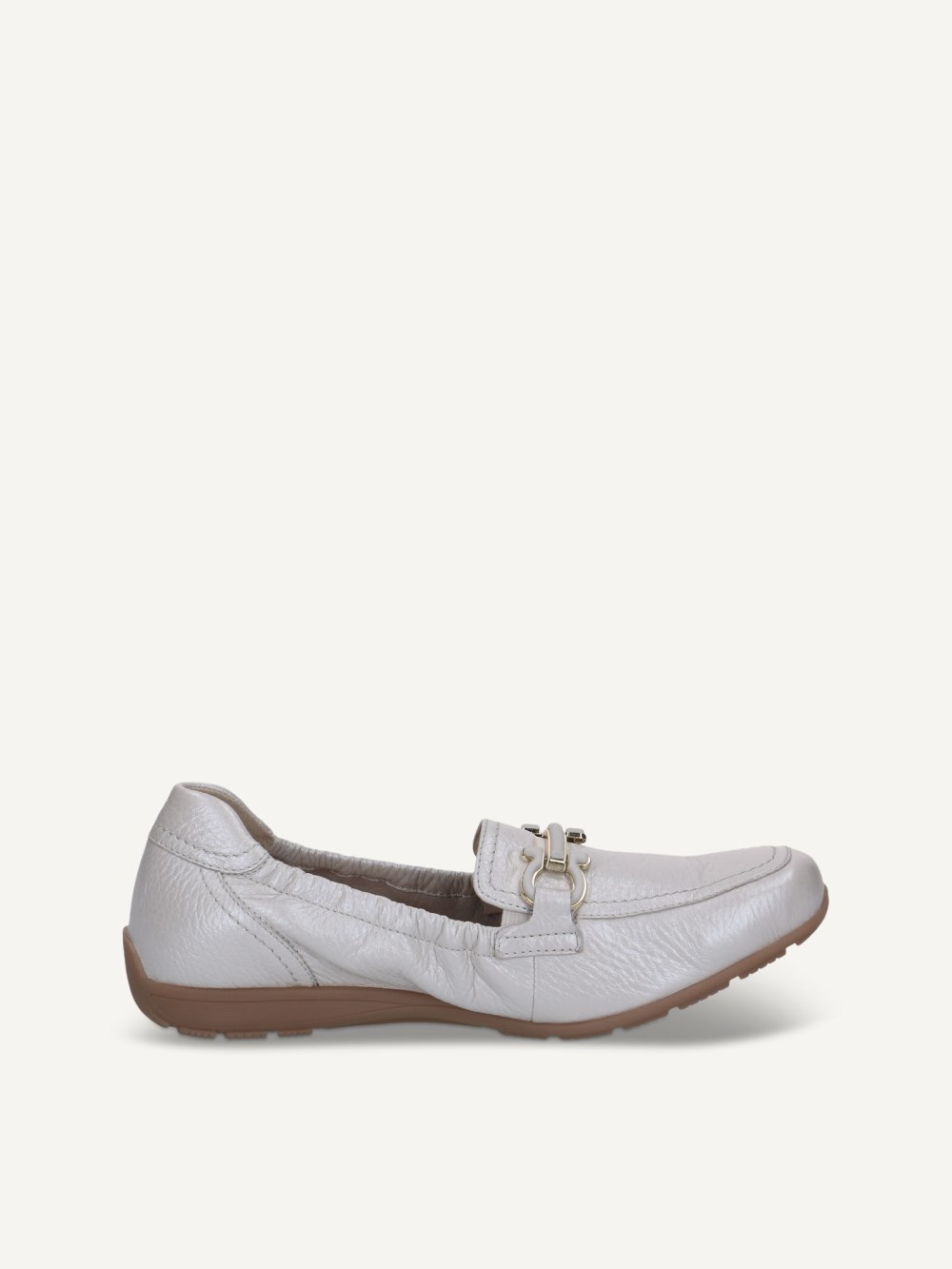 Caprice Slipper - Perlmuttfarbenes Hirschleder
