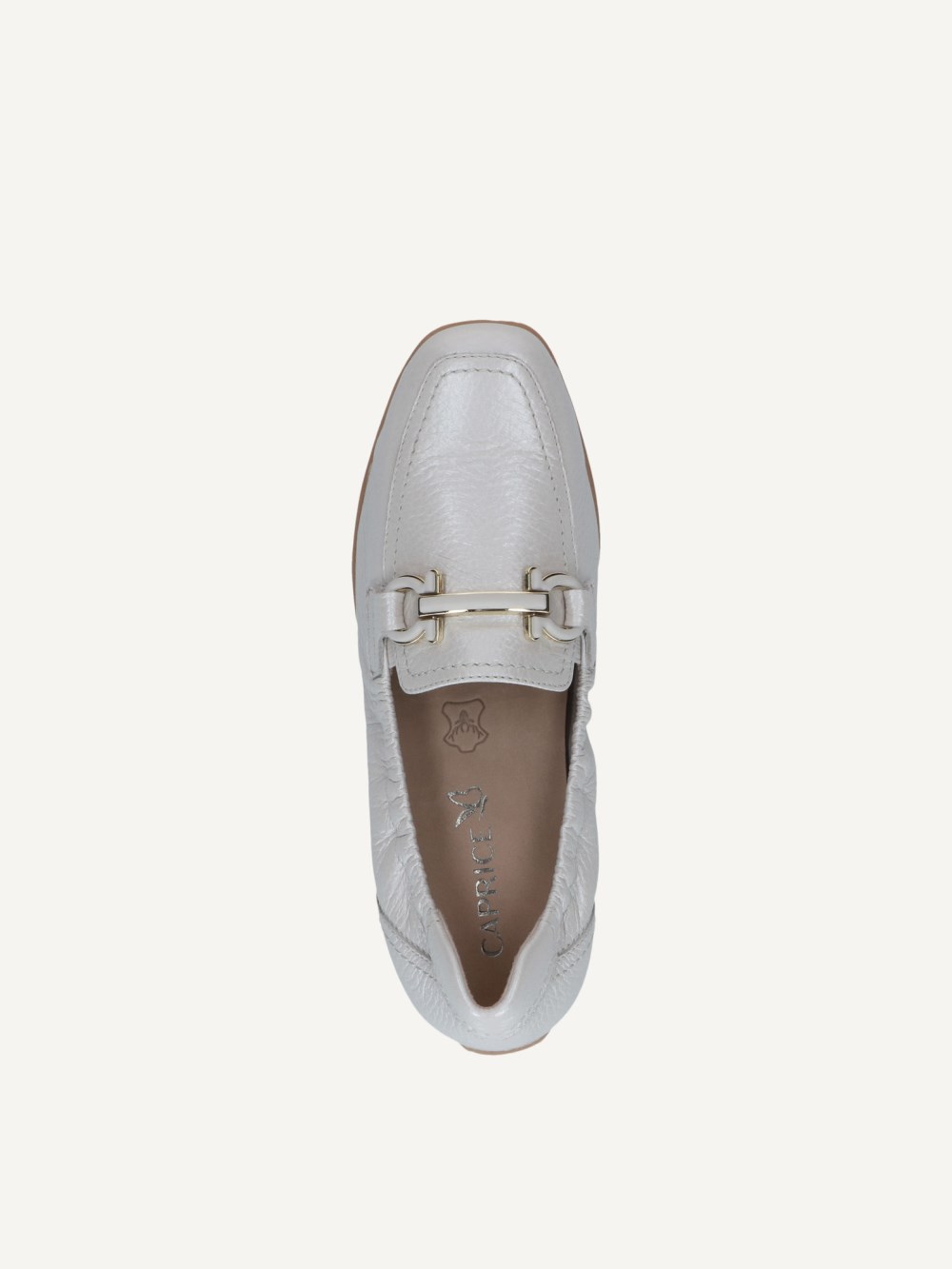 Caprice Slipper - Perlmuttfarbenes Hirschleder