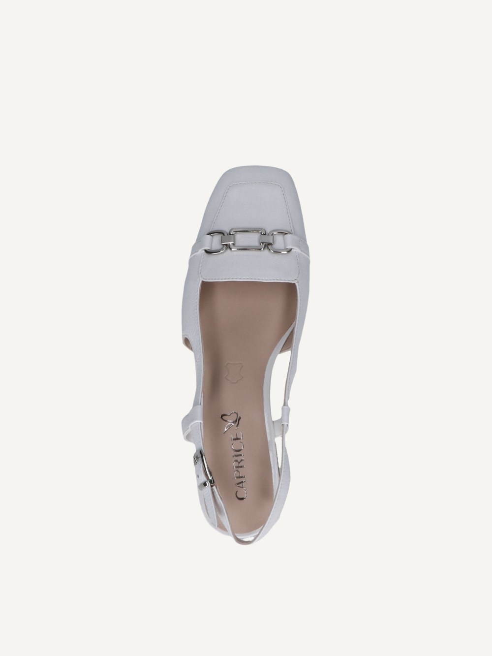 Caprice Slingpumps - Weißes Naplak