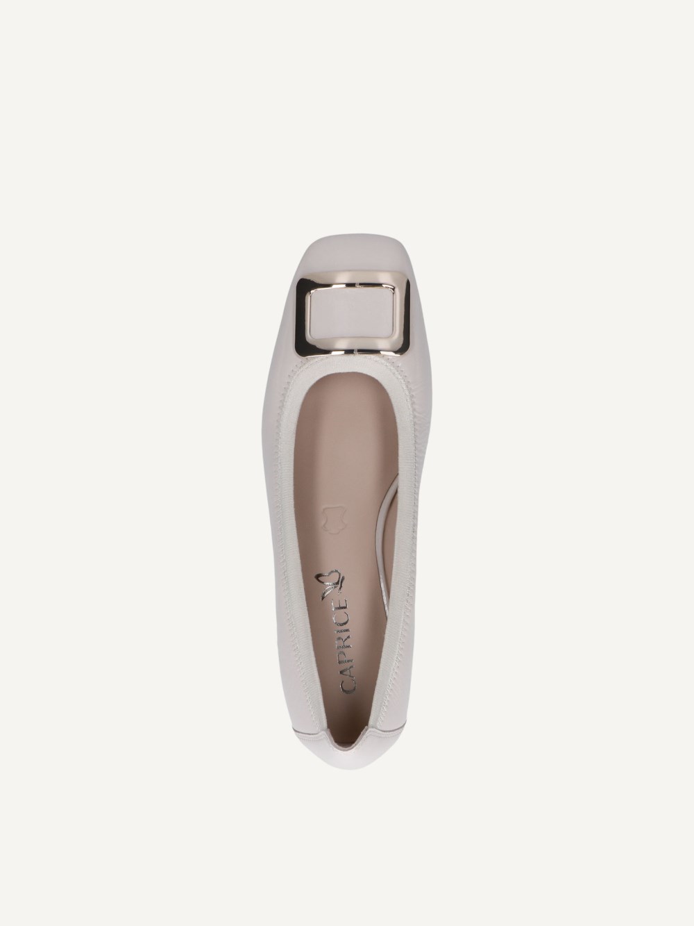 Caprice Pumps - Schneefarbenes Nappaleder