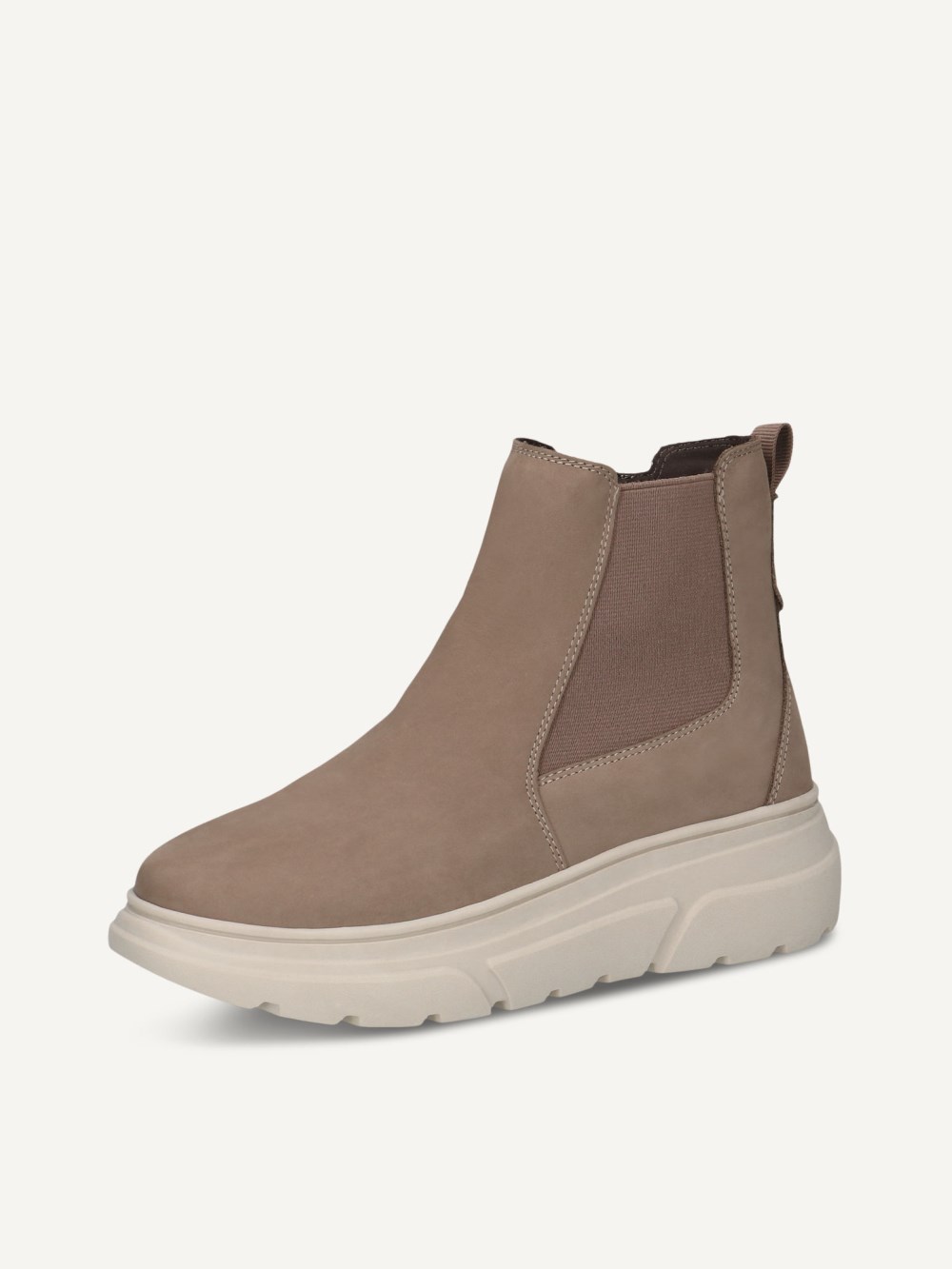Caprice Chelsea Boot - Taupefarbenes Nubukleder