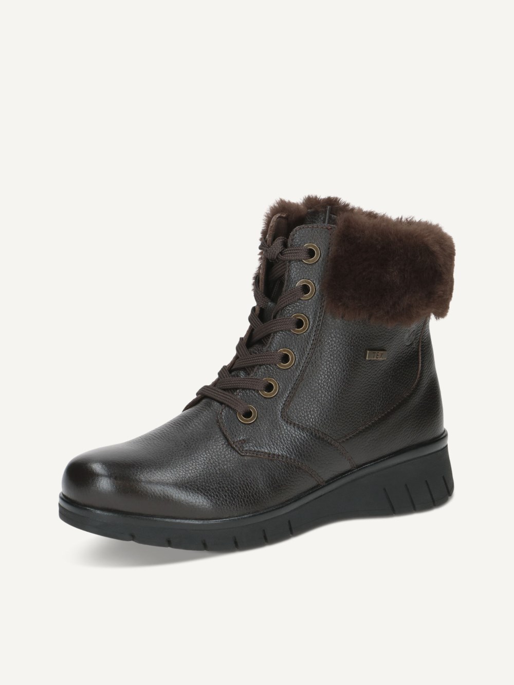 Caprice Stiefelette - Dunkelbraunes Nappaleder