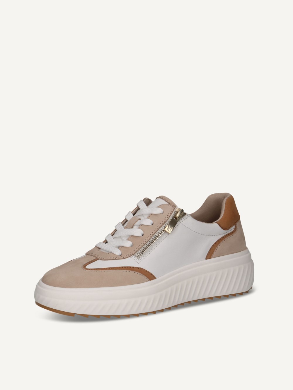 Caprice Sneaker - Weiß / Sand