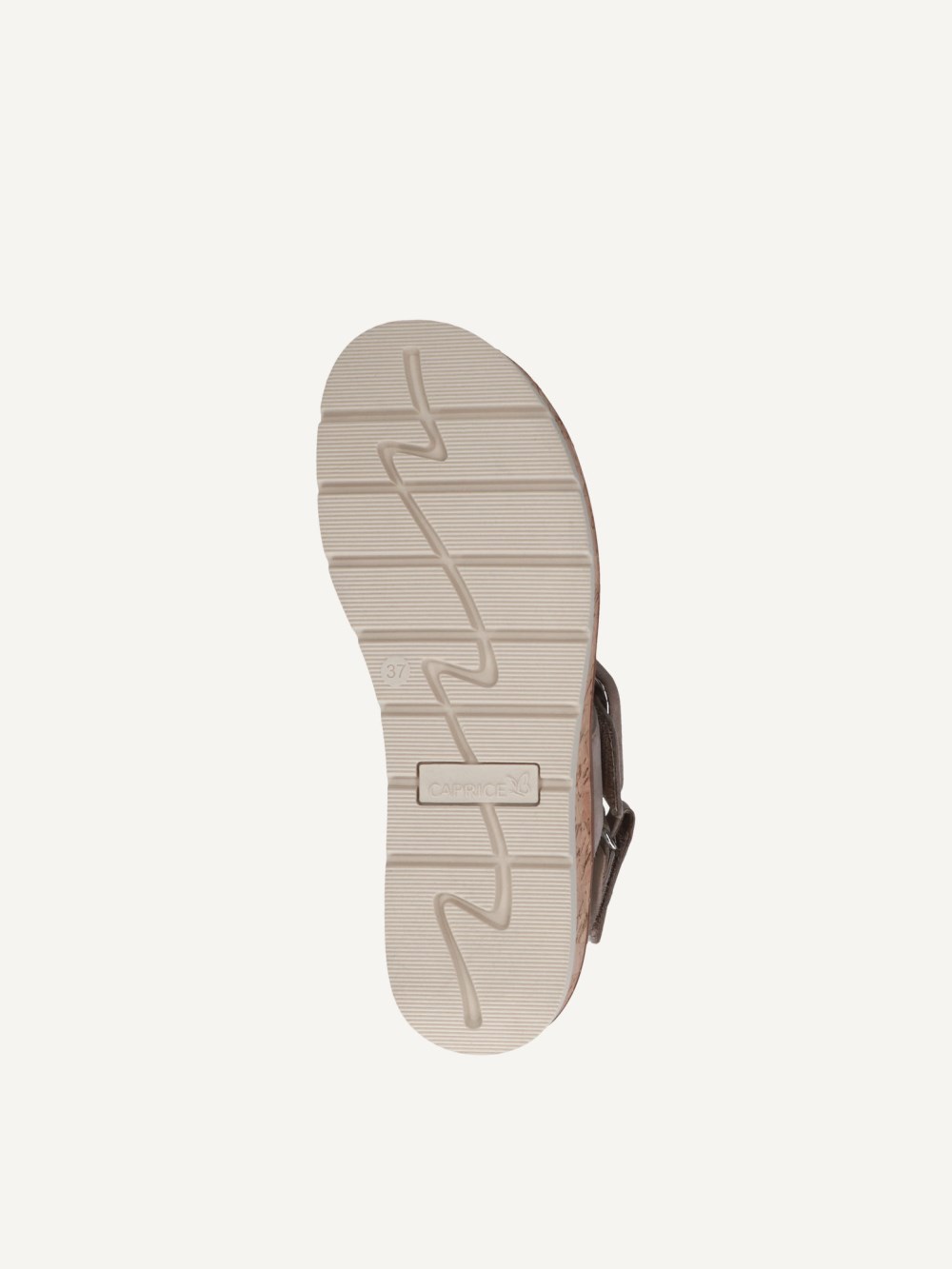 Caprice Sandale - Taupe-Wildleder