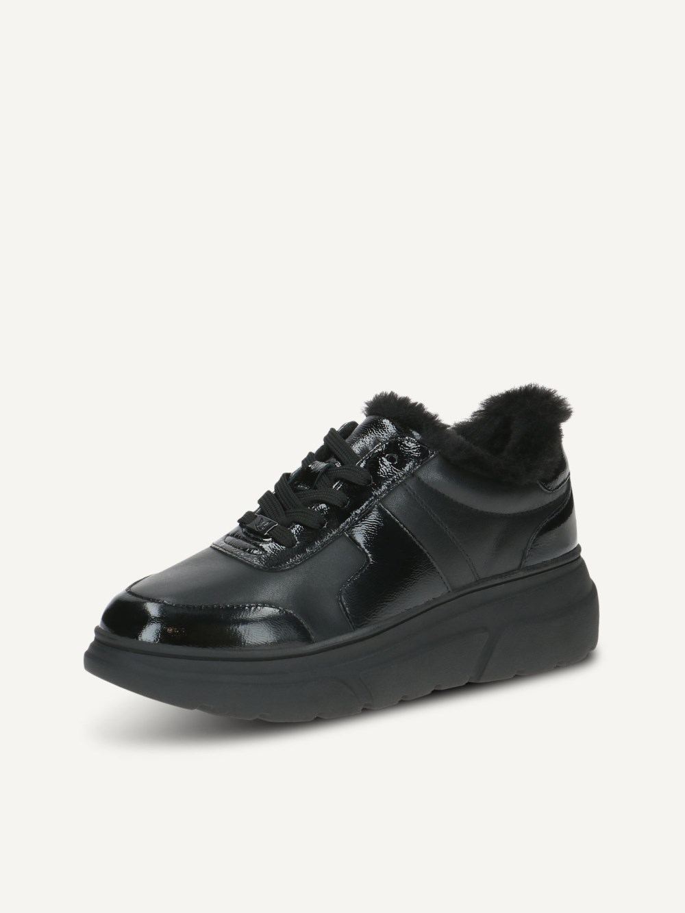 Caprice Sneaker - Schwarzes Kammleder