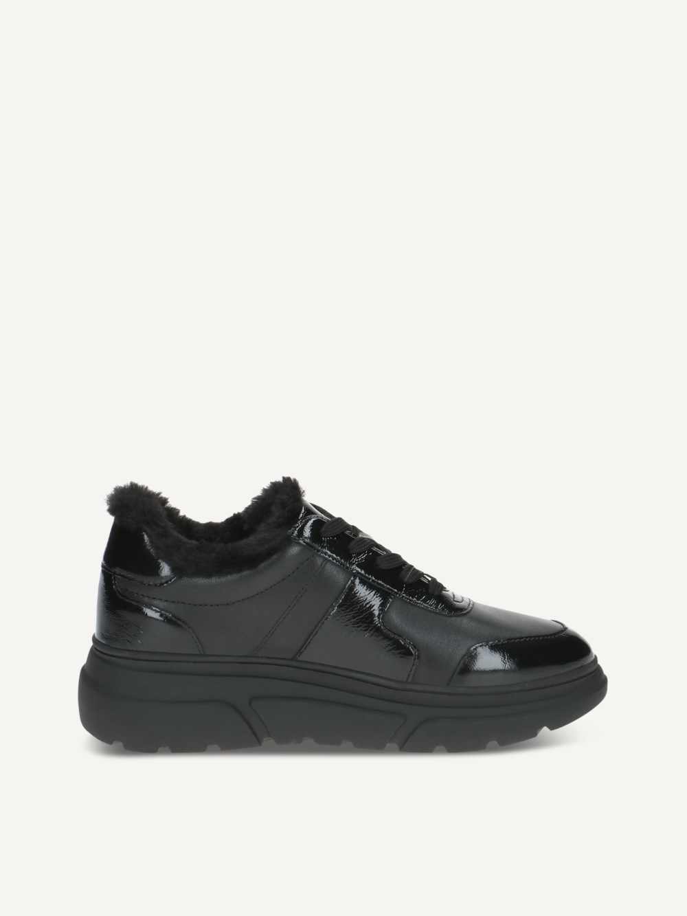 Caprice Sneaker - Schwarzes Kammleder