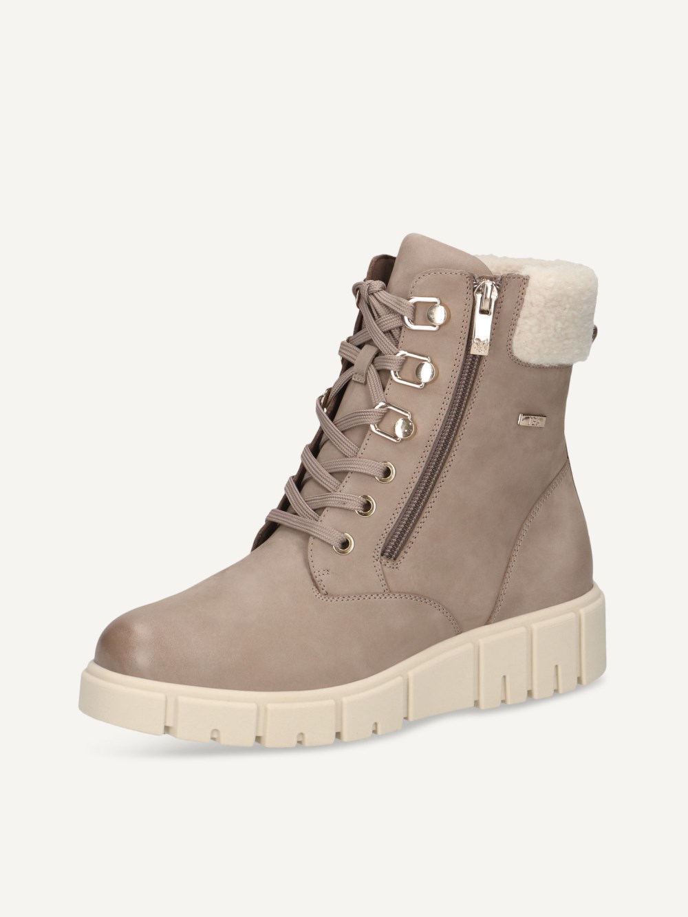 Caprice Stiefelette - Schlammfarbenes Nubukleder