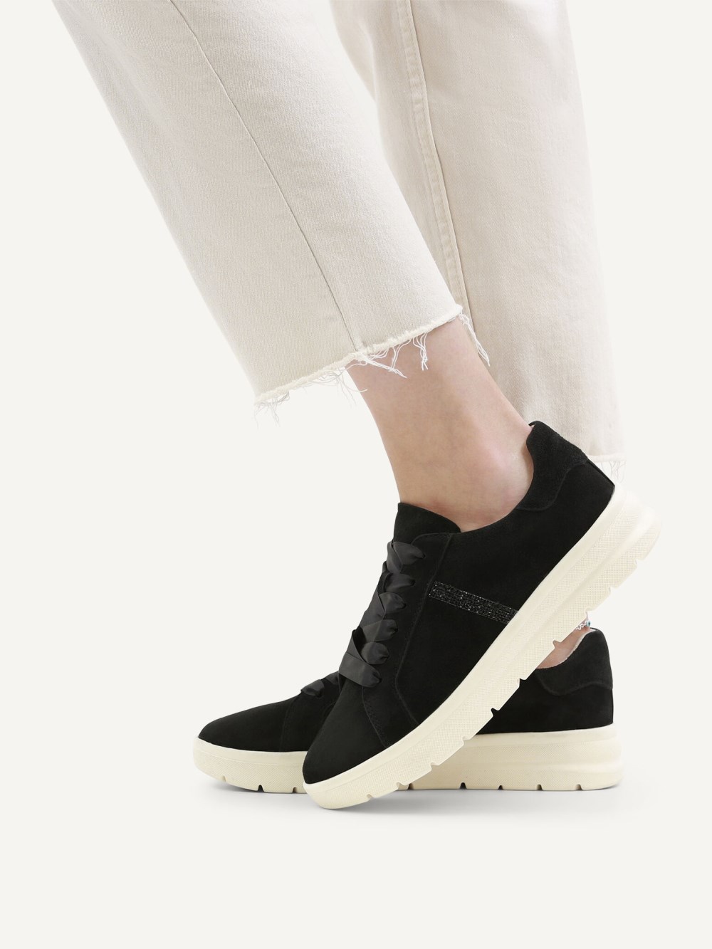 Caprice Halbschuh - Schwarzes Wildleder