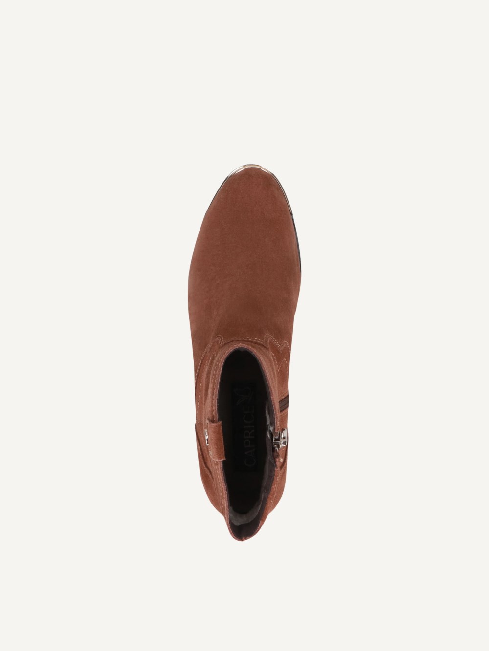 Caprice Stiefelette - Cognac-Wildleder