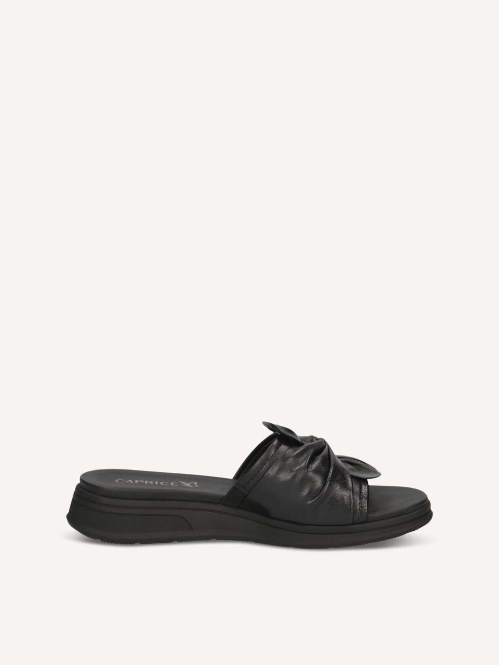 Caprice Pantolette - Schwarzes Nappaleder