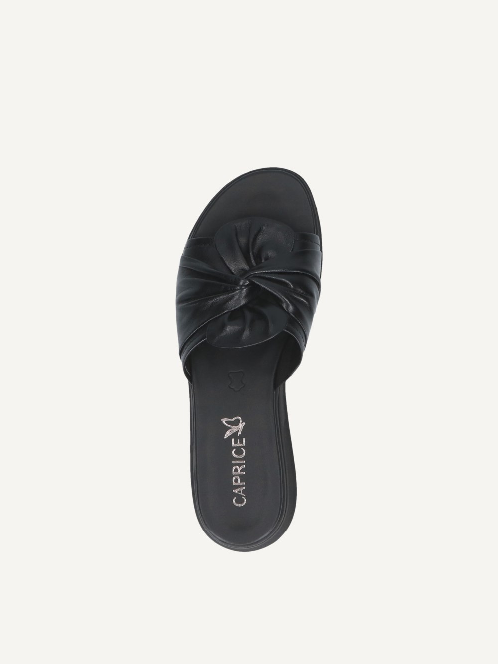 Caprice Pantolette - Schwarzes Nappaleder