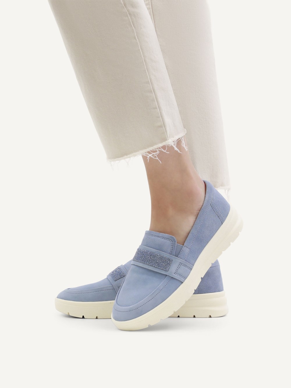 Caprice Slipper - Blaues Wildleder