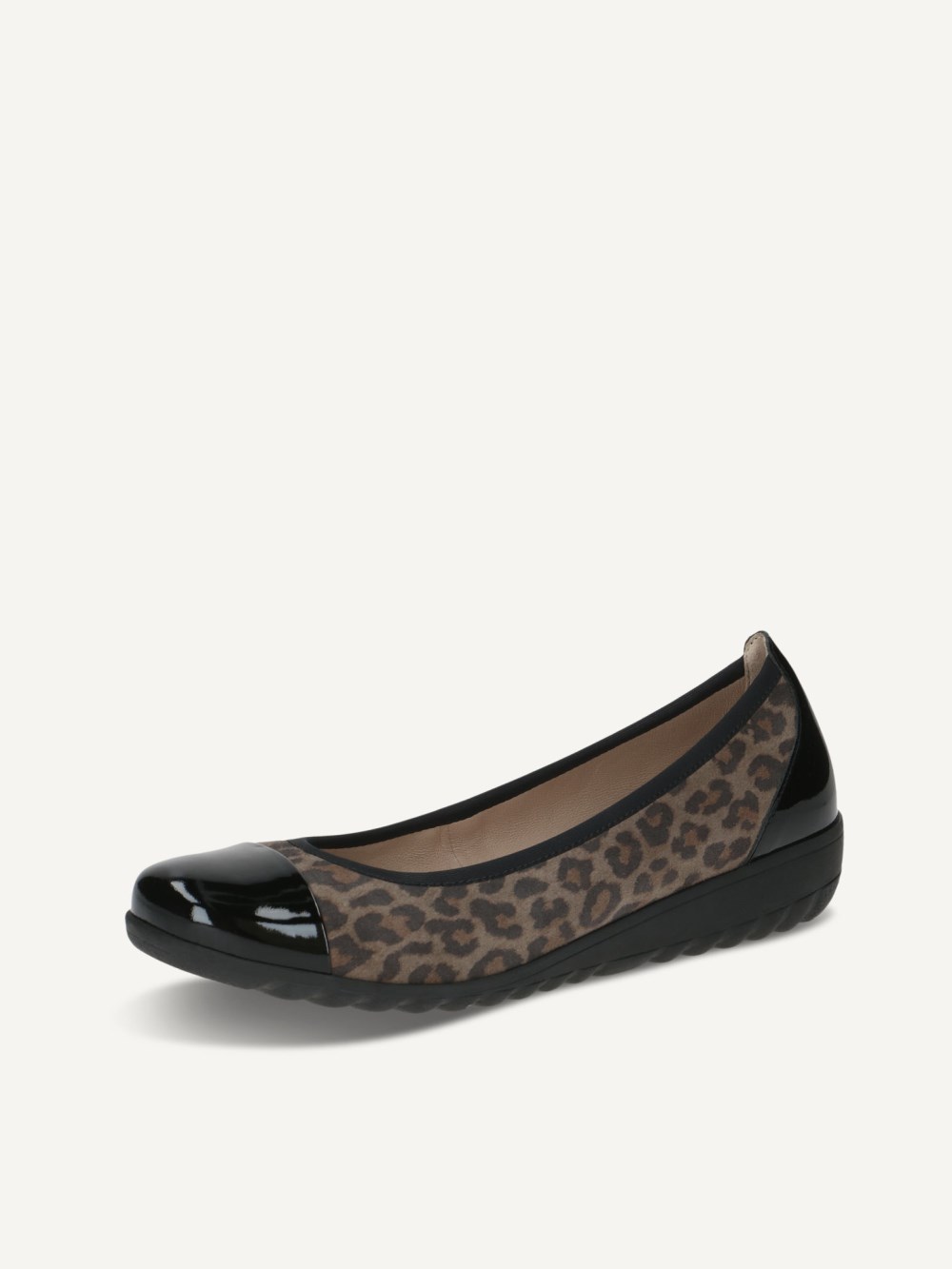 Caprice Ballerina - Schwarzer Leo-Kammleder