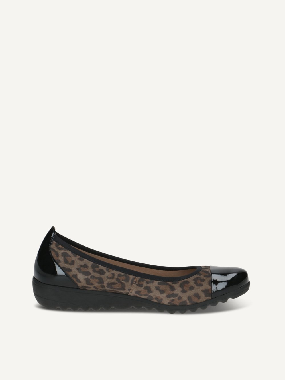 Caprice Ballerina - Schwarzer Leo-Kammleder