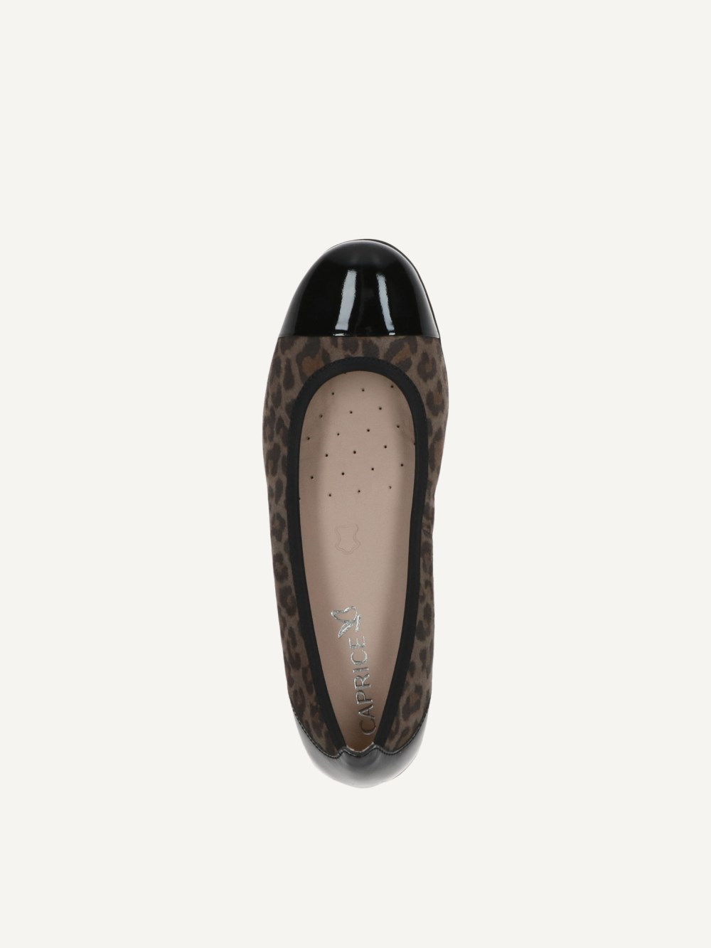 Caprice Ballerina - Schwarzer Leo-Kammleder