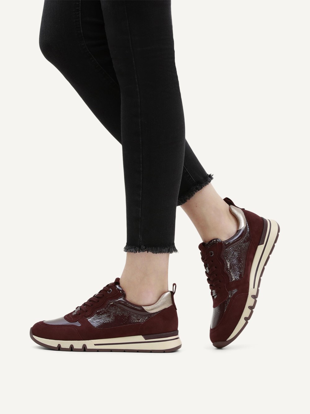 Caprice Sneaker - Bordeauxfarbener Kamm