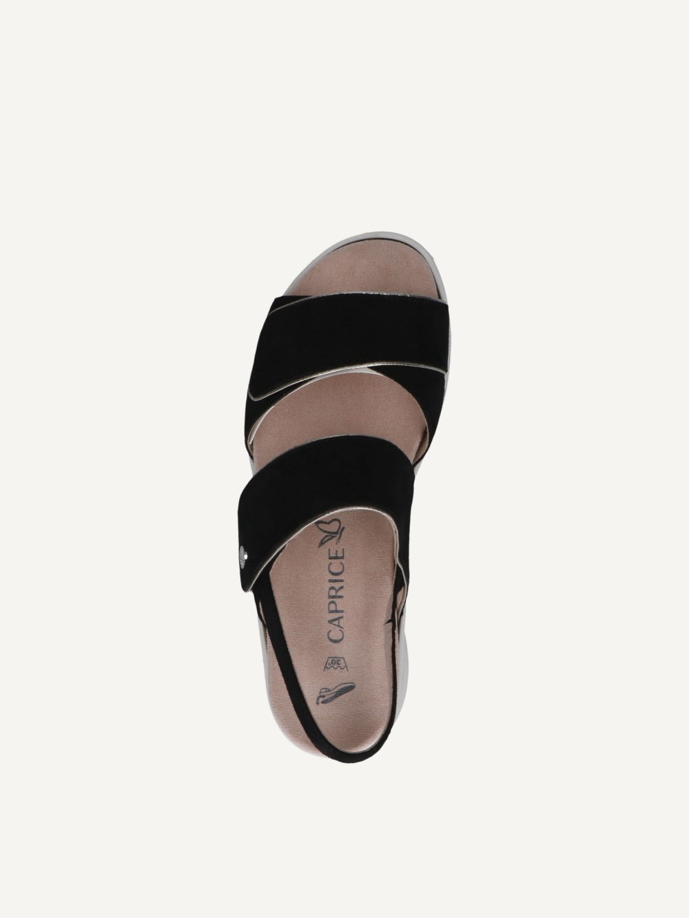 Caprice Sandalette - Schwarzes Wildleder
