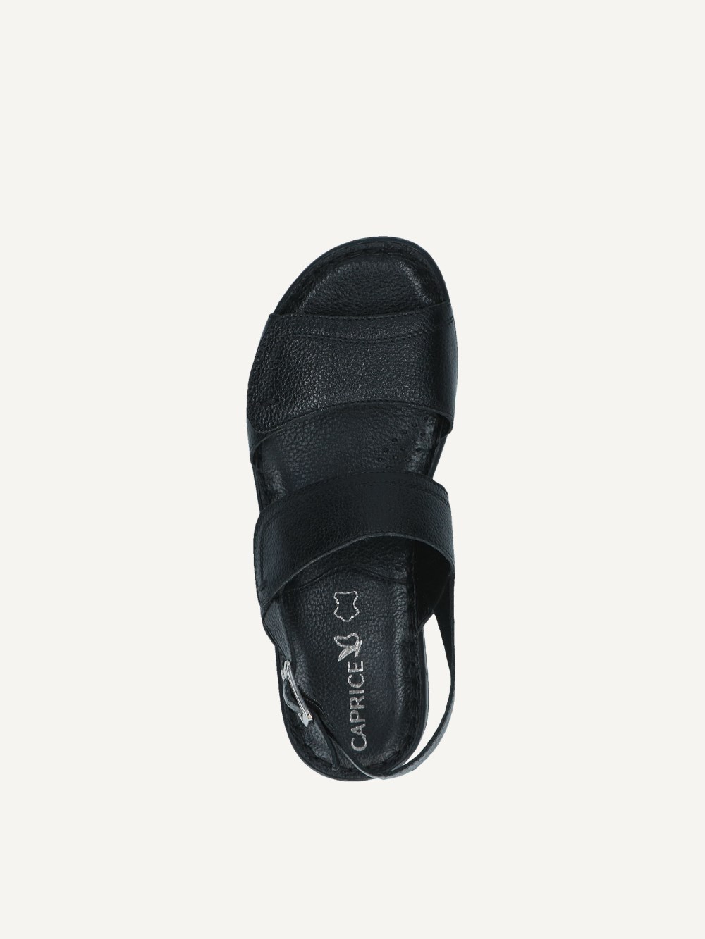 Caprice Sandalette - Schwarzes Nappaleder