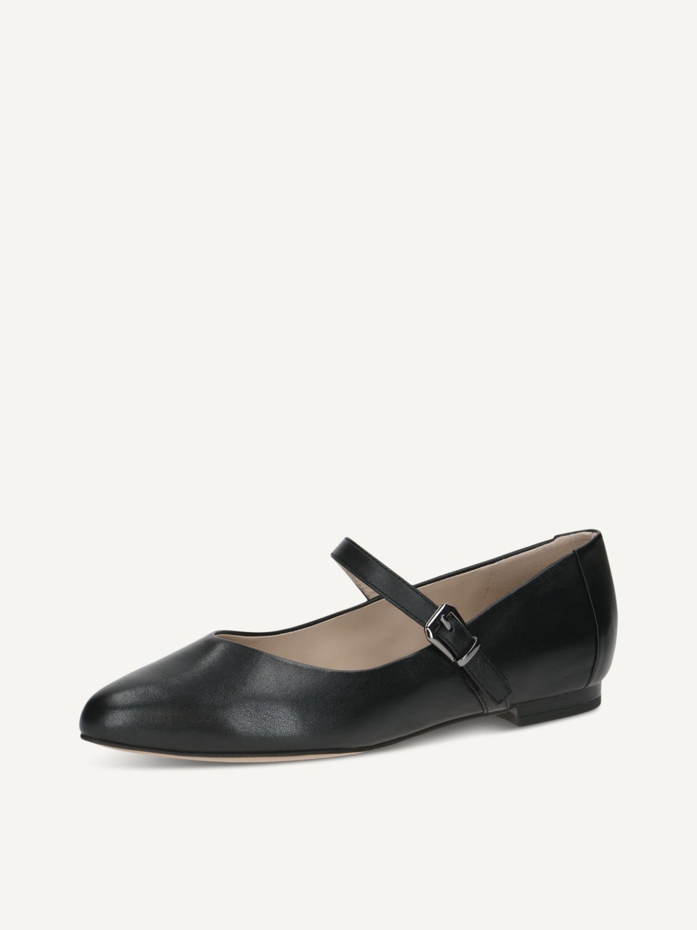 Caprice Ballerina - Schwarzes Nappaleder
