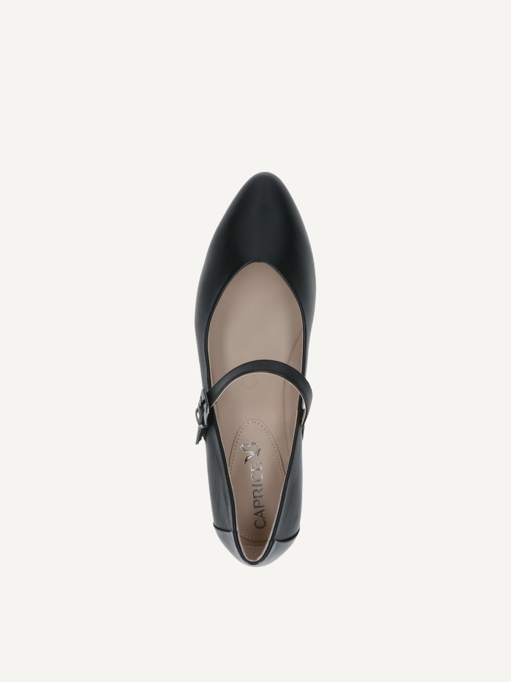 Caprice Ballerina - Schwarzes Nappaleder