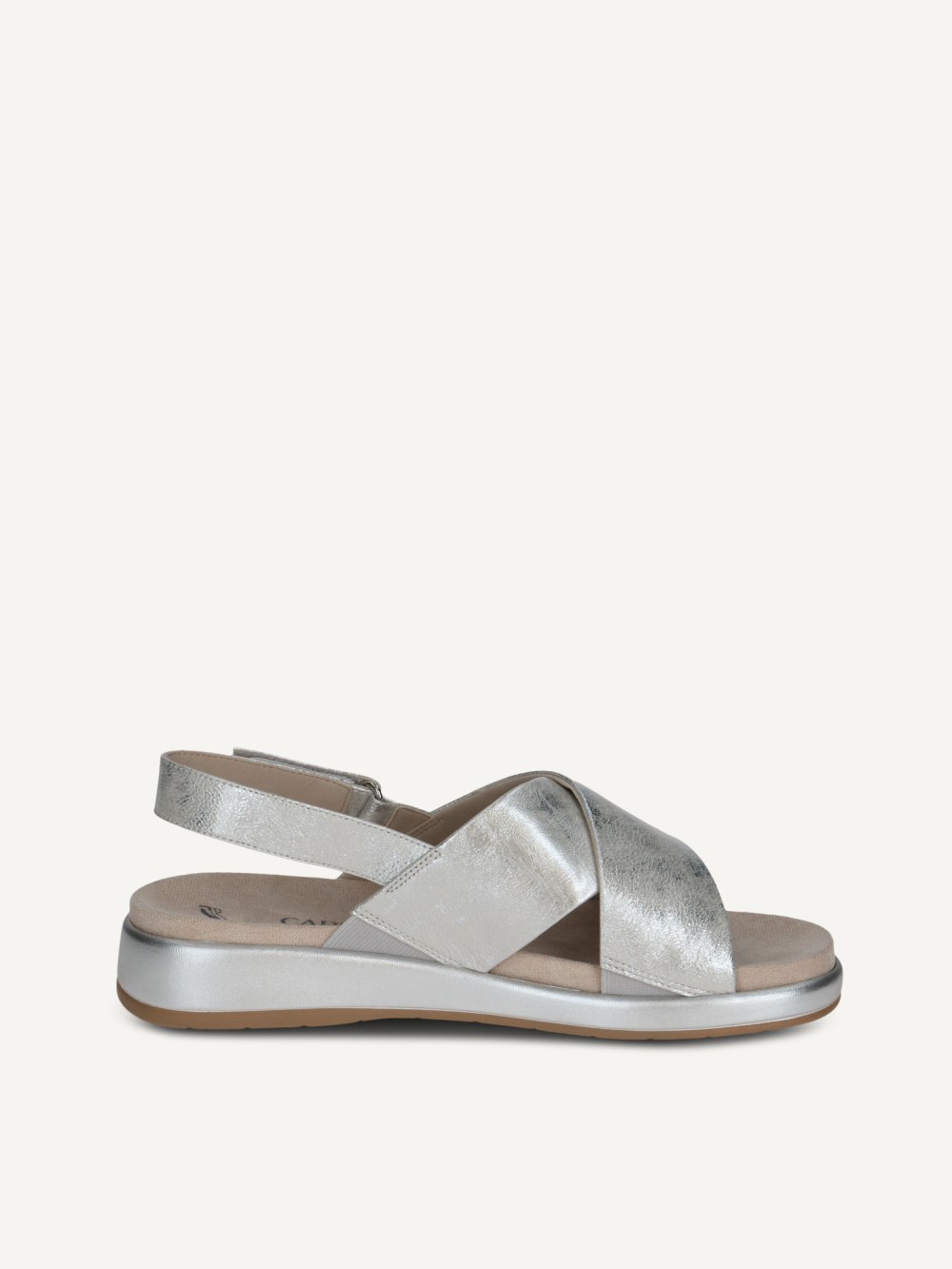 Caprice Sandale - Silbernes Lackleder