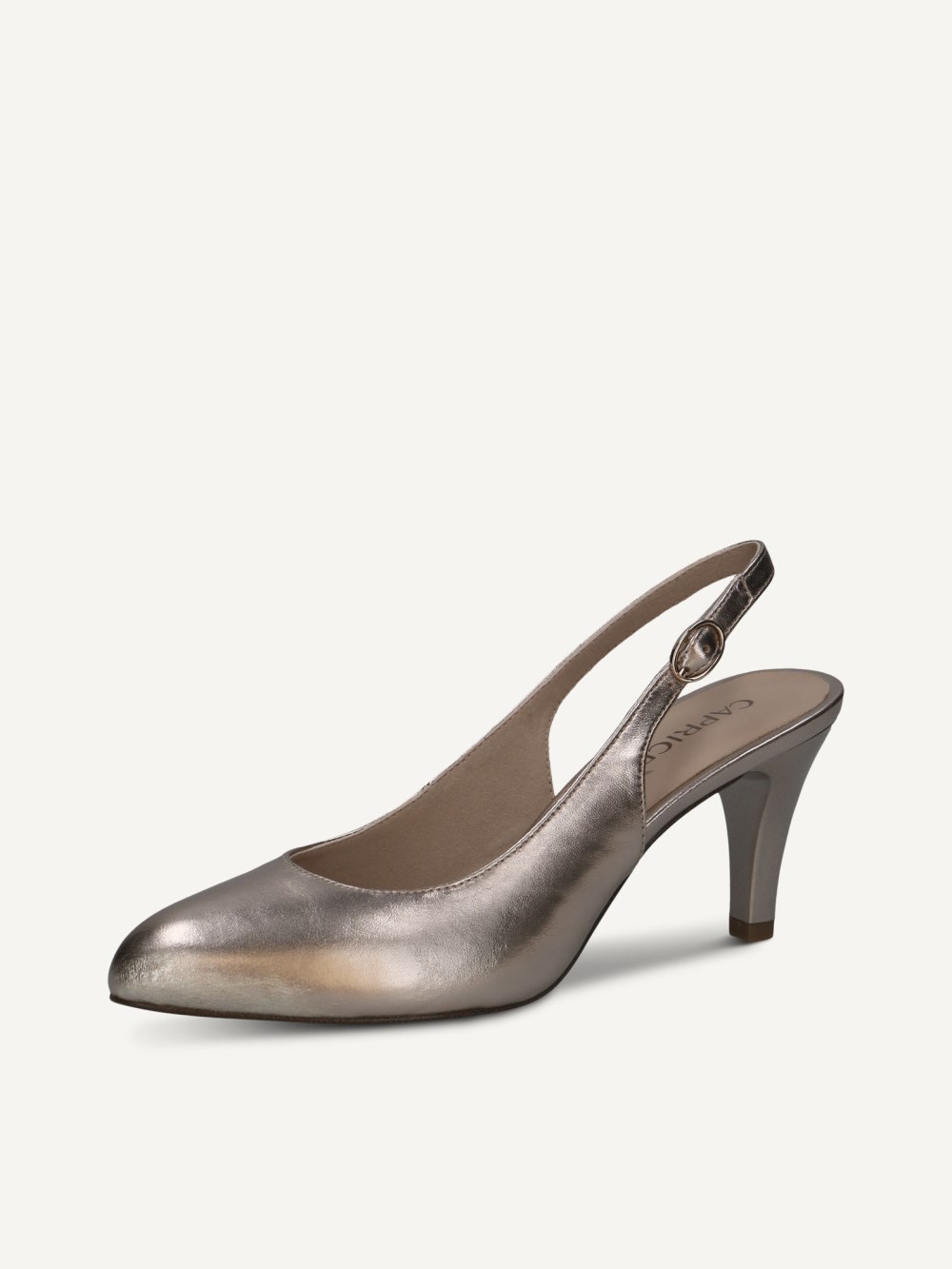 Caprice Slingpumps - Taupe Metallic