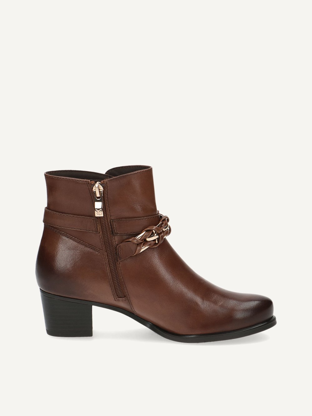 Caprice Stiefelette - Cognacfarbenes Nappaleder